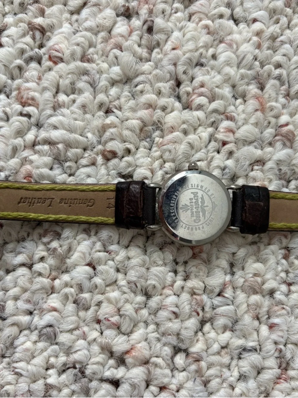 Vintage Peyote Bird Watch with Brown Leather Strap